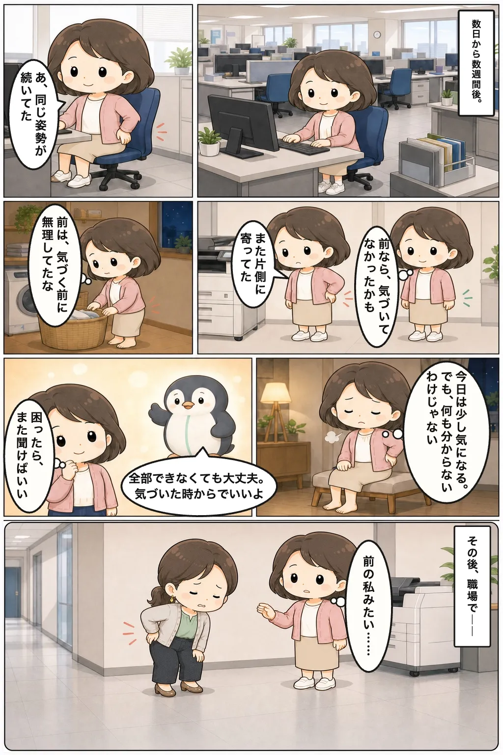 漫画 08 数日から数週間後に身体の変化へ気づき日常を過ごす様子
